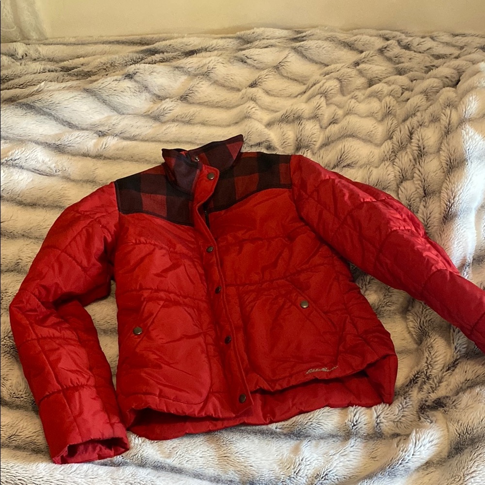 Eddie Bauer Red Quilted Jacket